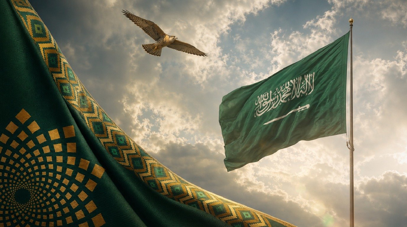 برج المملكة واحتفالات اليوم الوطني في الرياض